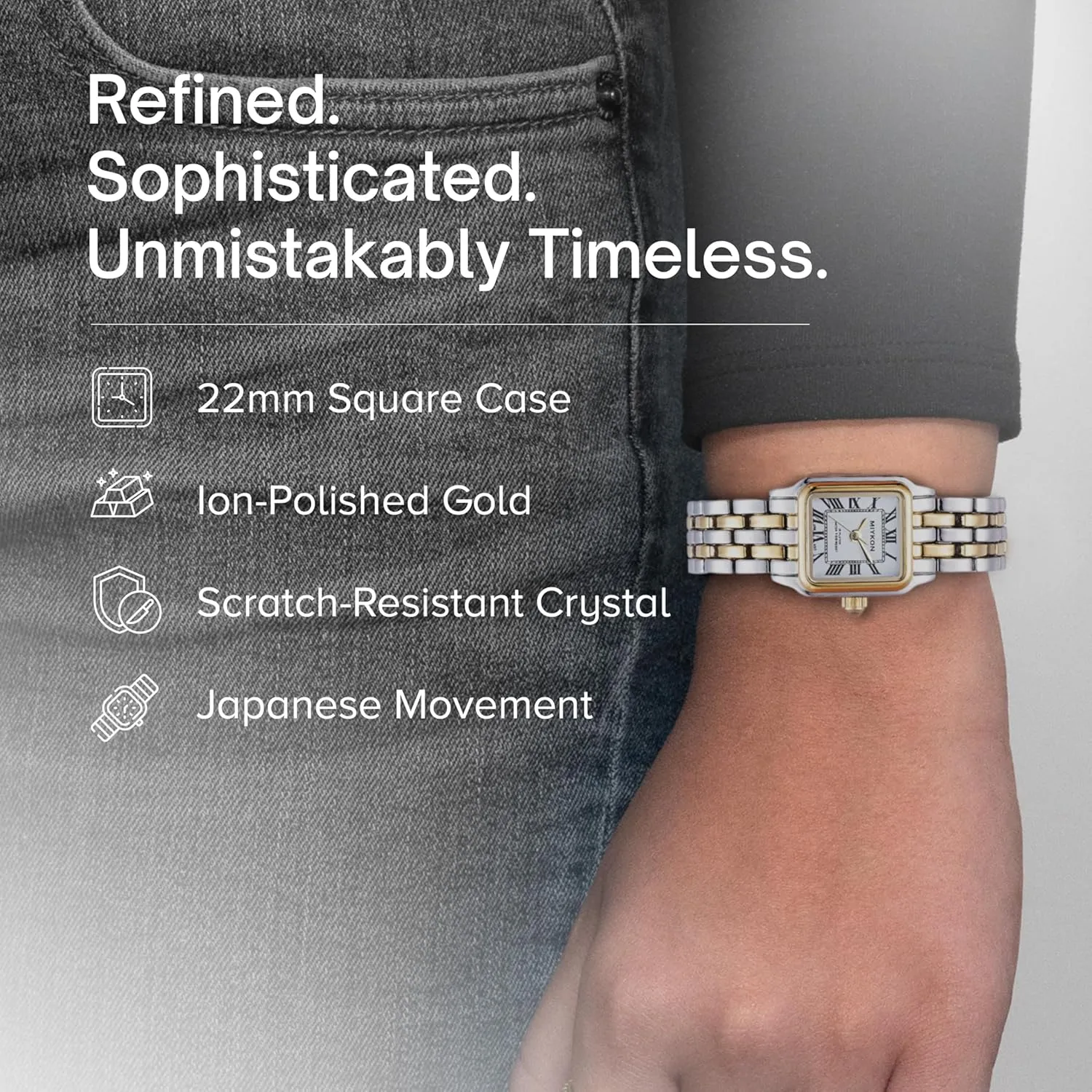 Quartz, Waterproof to 100ft Miykon Dainty bite disaster integration sewer cumbersome Watches for Women, Vintage Small Face Square Womens Watch, Classic Luxury Style Bracelet Watch for Petite Thin Wrists, Cute & Unique Japanese 