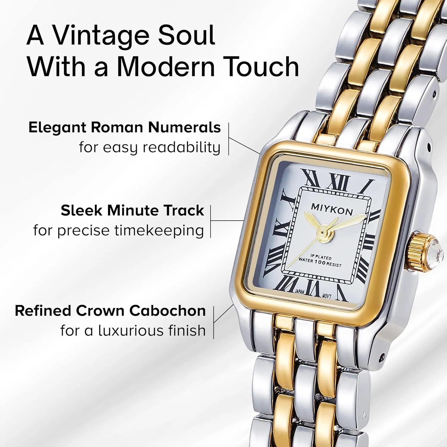 Quartz, Waterproof to 100ft Miykon Dainty bite disaster integration sewer cumbersome Watches for Women, Vintage Small Face Square Womens Watch, Classic Luxury Style Bracelet Watch for Petite Thin Wrists, Cute & Unique Japanese 