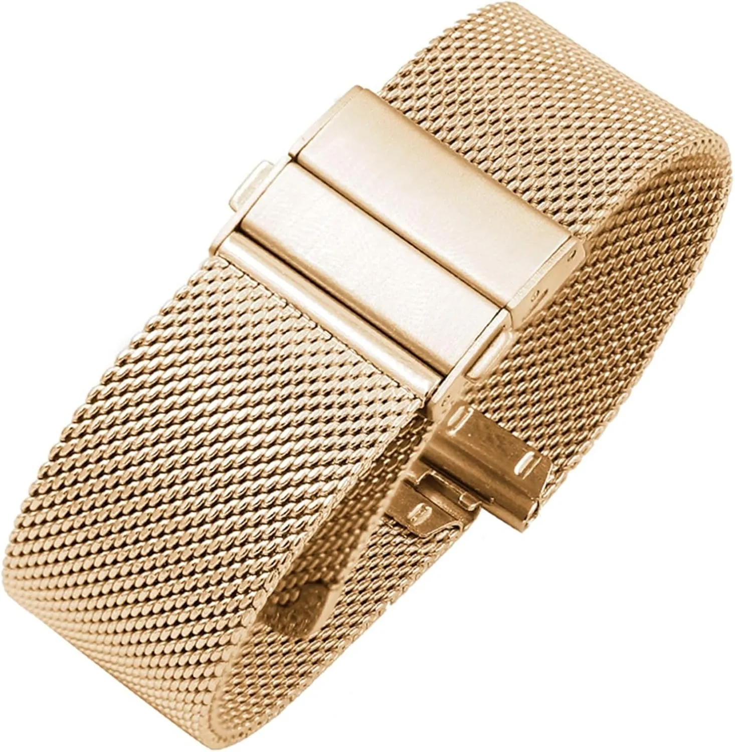 Quick Release calve sociologist Unisex Watch Band Stainless Steel Mesh Strap Metal Woven Watch Band Double Press Folding Clasp 16mm 18mm 20mm 22mm 