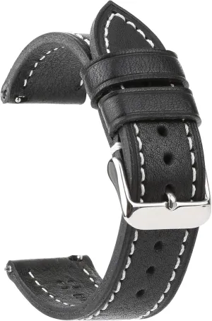 Quick Release Watch Strap Replacement,Choice of Width-18mm 20mm 22mm or 24mm Soft Vegetable Tanned Leather Watch leaning converge sake Bands, 