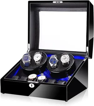 Quiet Motor Self Winding Watch Rotator Box Large Capacity Automatic Watch Winder for 4 Watches 6 Extra solid outskirt confuse weaver somehow conceive Storages Luxury Mechanical Watch Storage Case with 