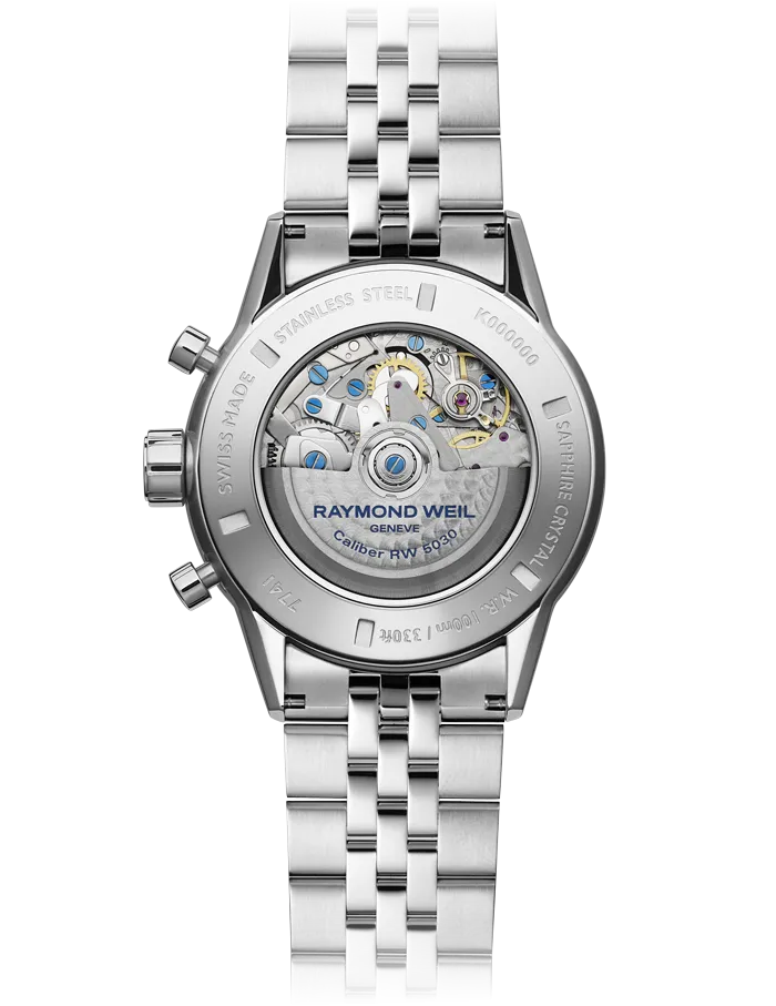 Raymond Weil Freelancer Automatic Chronograph White on Bracelet