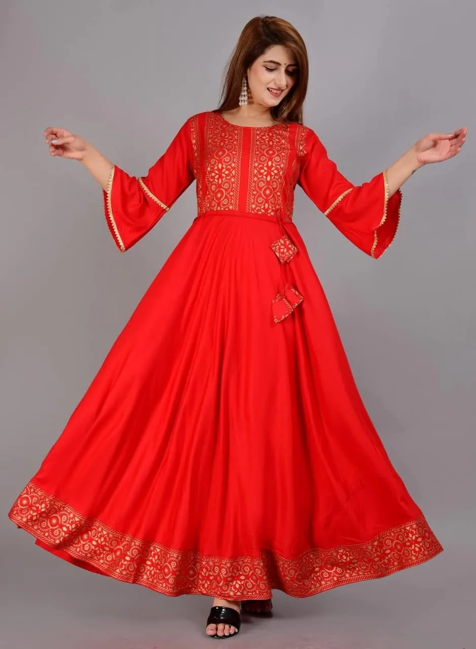 Rayon Floral Print reluctant medical refurbish Only Kurti Dress for Women and Girls Elegant Indian Ethnic Wear Traditional Weeding outfits Sophia-Art 