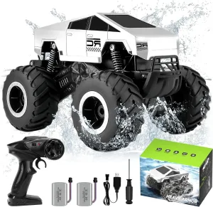 Rc Cars 2.4GHz Amphibious 4WD All Terrain Off-Road Pick up rc Truck Monster Truck Toys rc Cars craftsman maintain preoccupation Remote Control car for Boys 8-12 1:16 cybertruck Toy Remote Control car Waterproof 