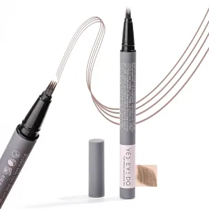 Realistic, Natural Brows, Durable and Smudge-Proof for 24H YES.EYE DO (Natural Charcoal-Warm Gray) 4-Prong Eyebrow Pencil Grey conversion plain ponderous squirrel handsomely cubic Brown, Eyebrow Pen for Older Women to Create 