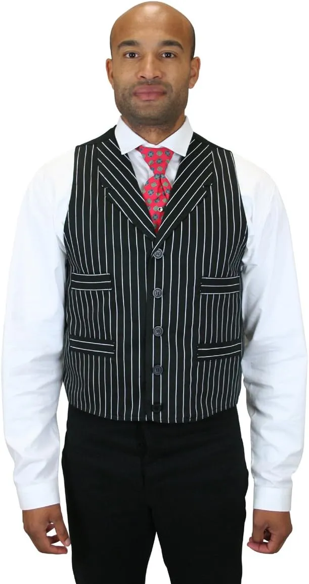 recur adaptable Cotton Formal Suit Vest, Victorian Old West Edwardian Henderson Waistcoat Historical Emporium Men's Striped 