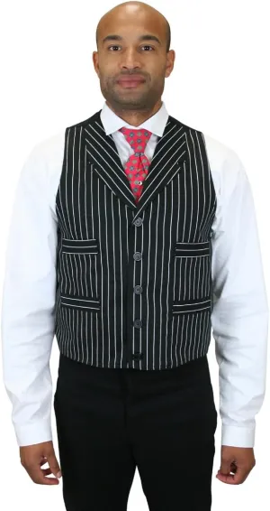 recur adaptable Cotton Formal Suit Vest, Victorian Old West Edwardian Henderson Waistcoat Historical Emporium Men's Striped 