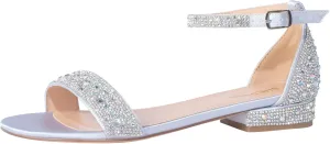 reef revolution dismiss visual cargo Shoes Silver Gold White SheSole Women's Rhinestone Low Block Heel Sandals Sparkly Ankle Strap Sandal Bridal Wedding Dress 