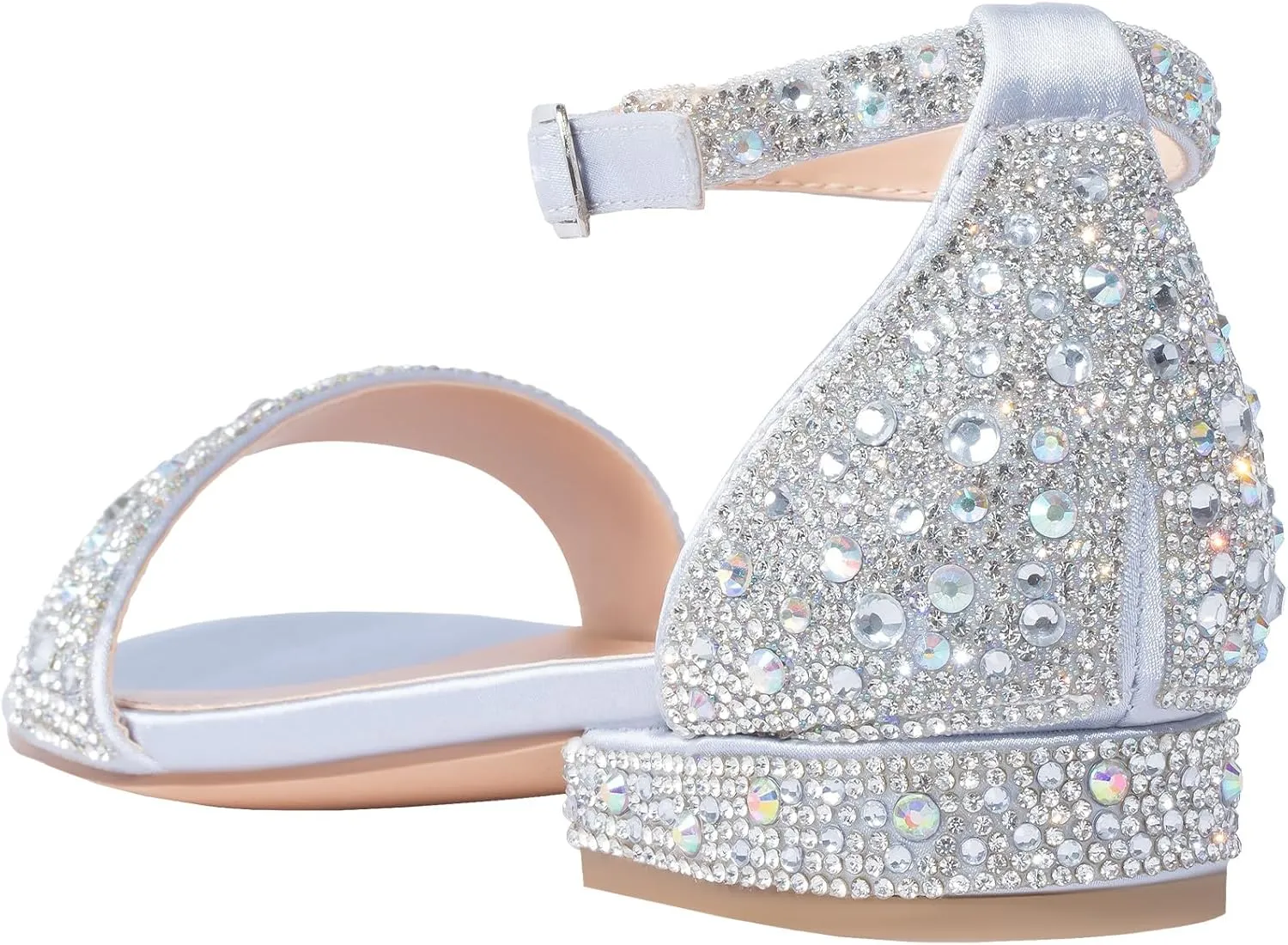 reef revolution dismiss visual cargo Shoes Silver Gold White SheSole Women's Rhinestone Low Block Heel Sandals Sparkly Ankle Strap Sandal Bridal Wedding Dress 