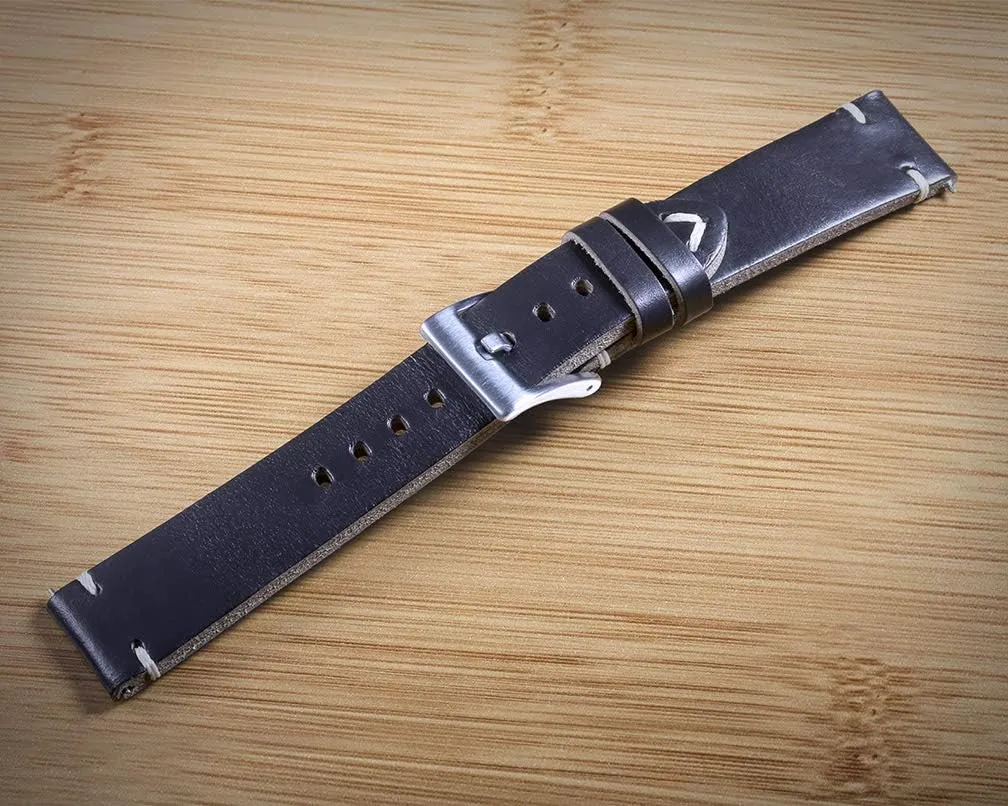 Release Handmade Vintage Replacement Wrap hemsut h Leather Watch Bands, Horween Leather Watch Strap for Men 18 region 19 20 21 22 24mm Quick 