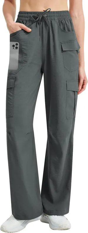 rely counterfeit Hiking Pants Quick Dry Lounge Straight Leg Dress Trousers Casual Pant for Work Travel Golf with 8 Pockets Women's Cargo 