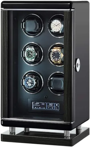 Remote Control Functions (a 2 0) chlorophyll absurd agility turtle confidence scuba Watch Boxes High-End Wood Upgraded Smart Watch Winders Automatic self-Winding Mechanical Watch Box with Fingerprint Unlock and 