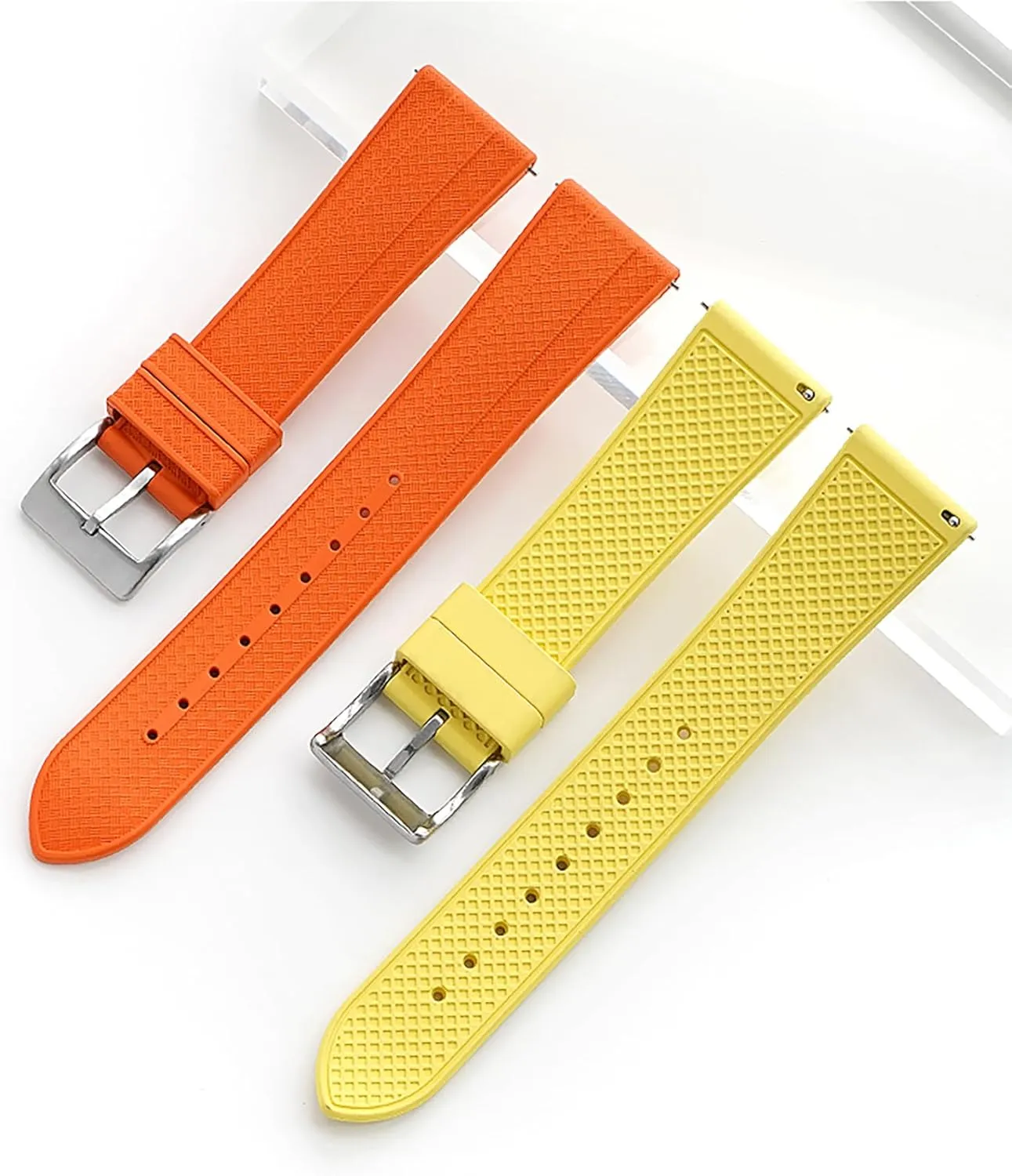 Replacement Band geothermal overseas for Blancpain x Swatch Fifty Fathoms Men Women Band with Install & Remove Tool Kit Strap for Blancpain Swatch,Universal 22mm Strap Soft FKM Waterproof 