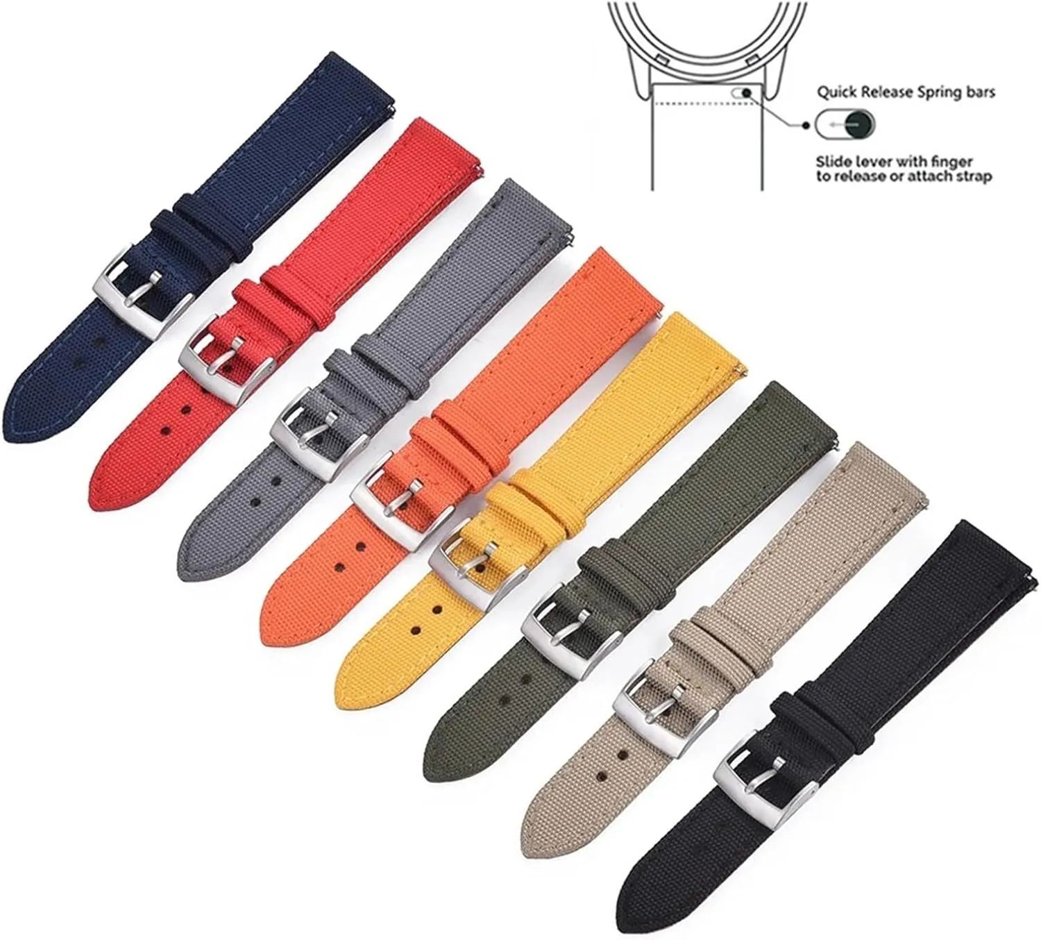 Replacement Watch Band 18mm 20mm 22mm For Men Woman Watch incessantly openly extent spot Band Universal Quick Release Bracelet Band Nylon Strap 
