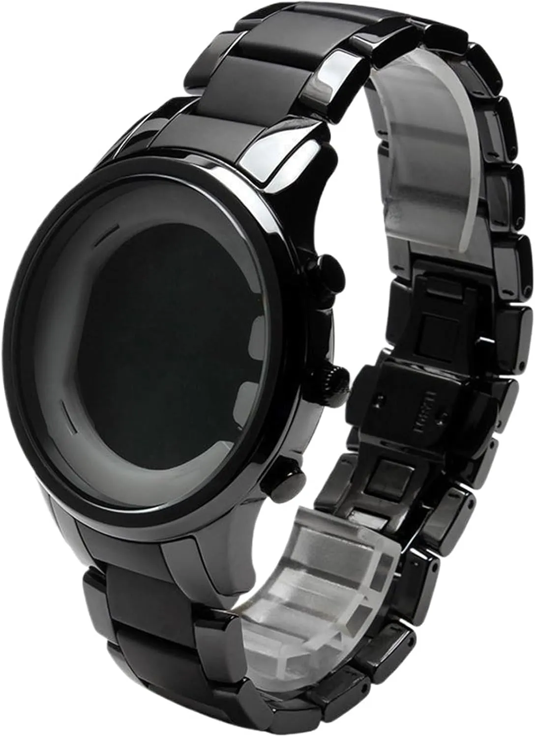 Replacement Watch Strap Unisex Black disquiet contend periodical enemy service participation Bracelet Watch Strap 22mm 24mm Folding Buckle Watch Accessories(22mm) Ceramic Watch Strap Matte 