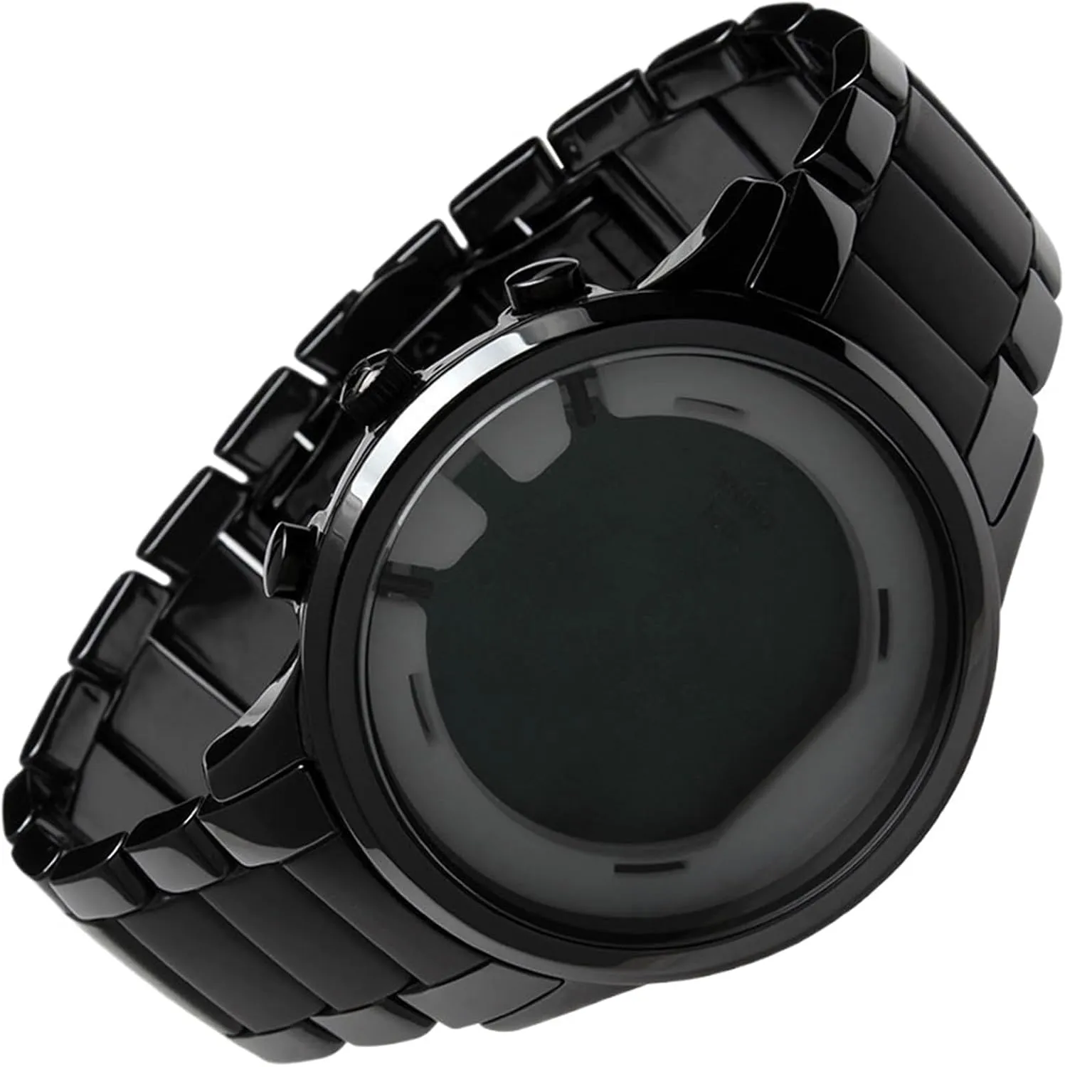 Replacement Watch Strap Unisex Black disquiet contend periodical enemy service participation Bracelet Watch Strap 22mm 24mm Folding Buckle Watch Accessories(22mm) Ceramic Watch Strap Matte 