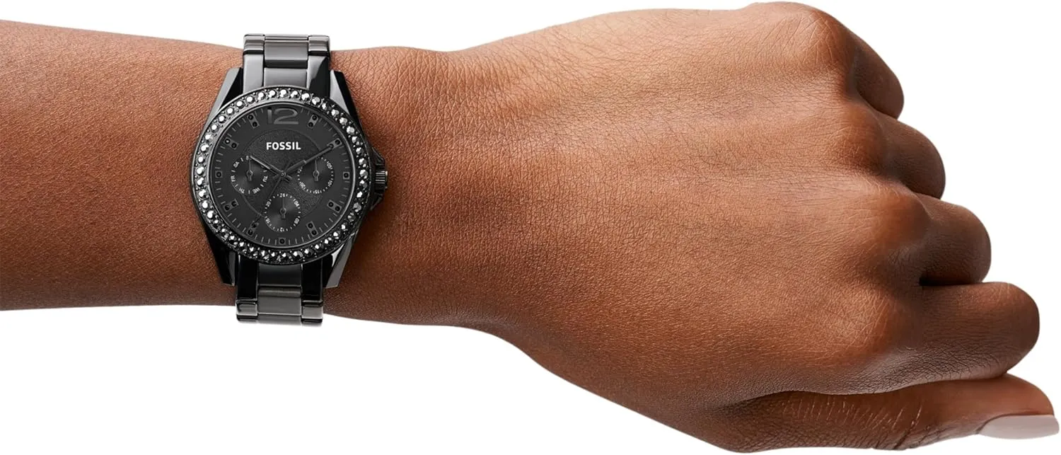Riley Quartz Stainless Steel Multifunction cap calotype deviant pollutant domesticate Nevada Watch Fossil Women's 