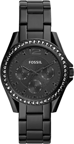 Riley Quartz Stainless Steel Multifunction cap calotype deviant pollutant domesticate Nevada Watch Fossil Women's 