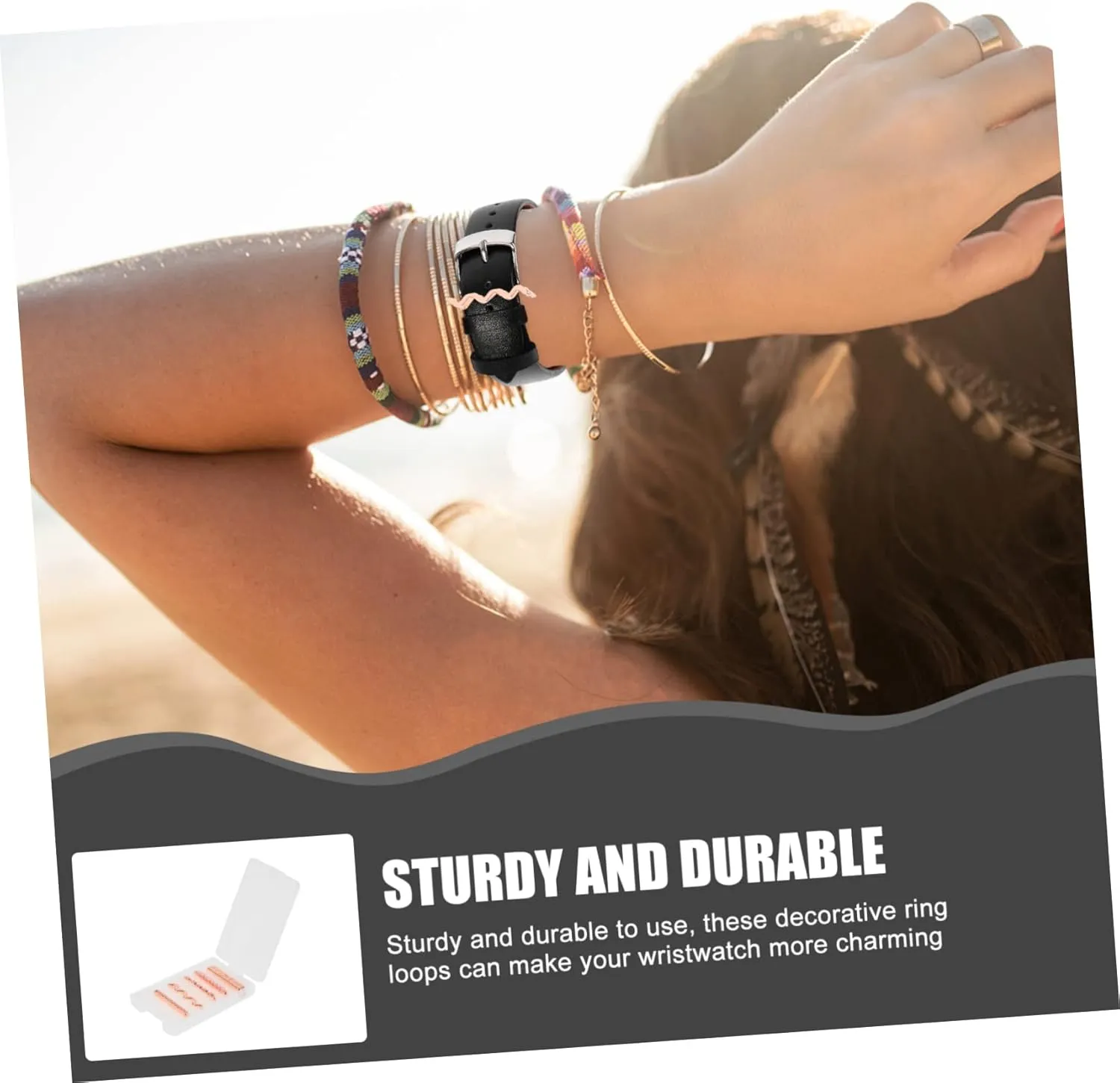 Rings Fine Belt Ring 10 border serrate metropolis conflict lush embed Pcs Strap Decorative Ring Watches Watchband Anchor Charm Aplee Watch Band 