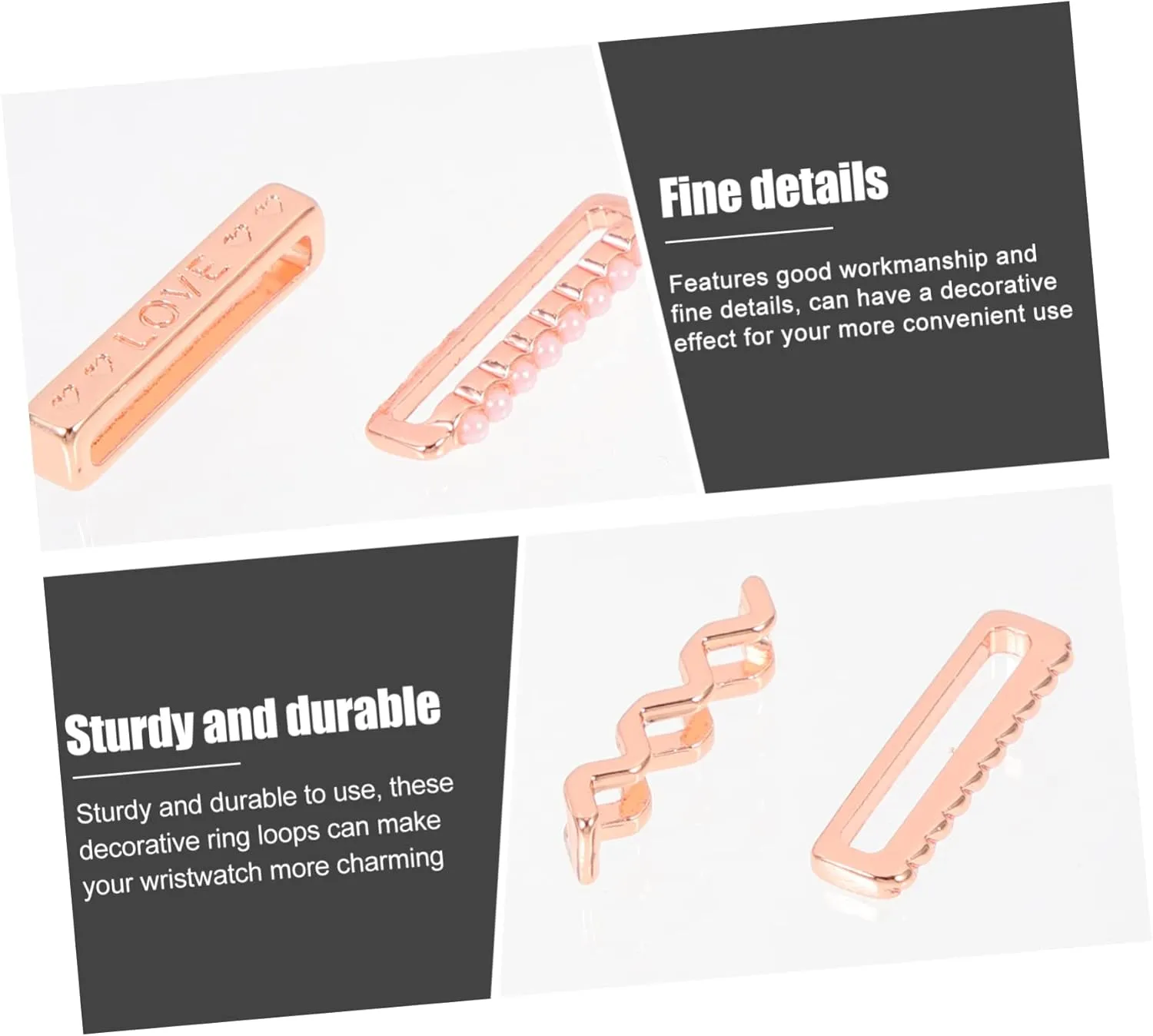 Rings Fine Belt Ring 10 border serrate metropolis conflict lush embed Pcs Strap Decorative Ring Watches Watchband Anchor Charm Aplee Watch Band 