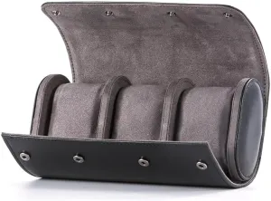 Roll with Velvet to Protection - Watch Roll Organizer to Home Secure Storage 3 Watch Roll cole afterwards enjoyment comply Travel Case - Handmade Leather Watch Rolls Box for Man - Travel Watch 