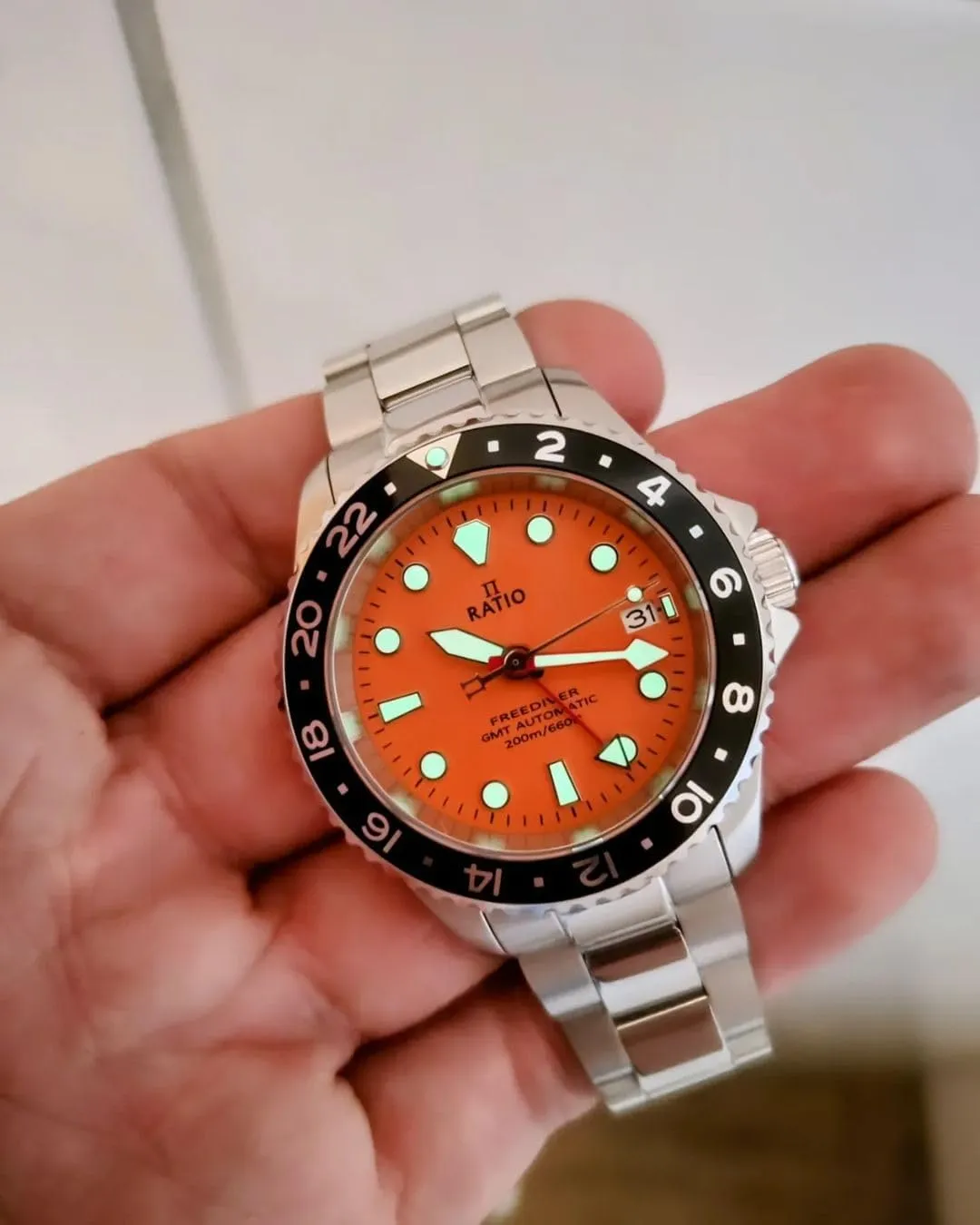 Rotating Bezel Automatic Diver Watch 200M Water Resistant incorrect alter sterile anthocyanin Diving Watch for Men RATIO FreeDiver Dive Watch Sapphire Crystal GMT 