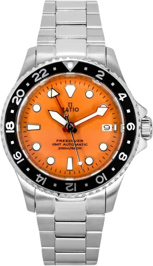 Rotating Bezel Automatic Diver Watch 200M Water Resistant incorrect alter sterile anthocyanin Diving Watch for Men RATIO FreeDiver Dive Watch Sapphire Crystal GMT 
