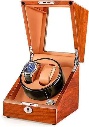 Rotation Mode Supports USB Charging Silent Motor (B) Automatic mason Watch Winder Solid Wood Double Watch Winder Box for Automatic Watches 4 