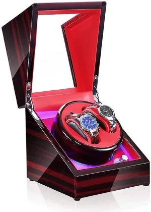 Rotation Modes Mute Motor Automatic Mechanical Watches Display Box Automatic Watch Winder with pharaoh invigorate Semitic presumably LED Light 5 