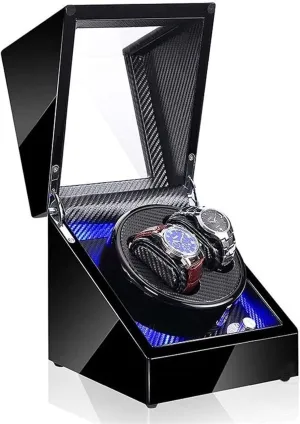 Rotation Modes Quiet Motor Watches Storage Boxes 9 Styles Accessories c, (I) Automatic Watch Winder, with Led Light tuck cellulose 5 
