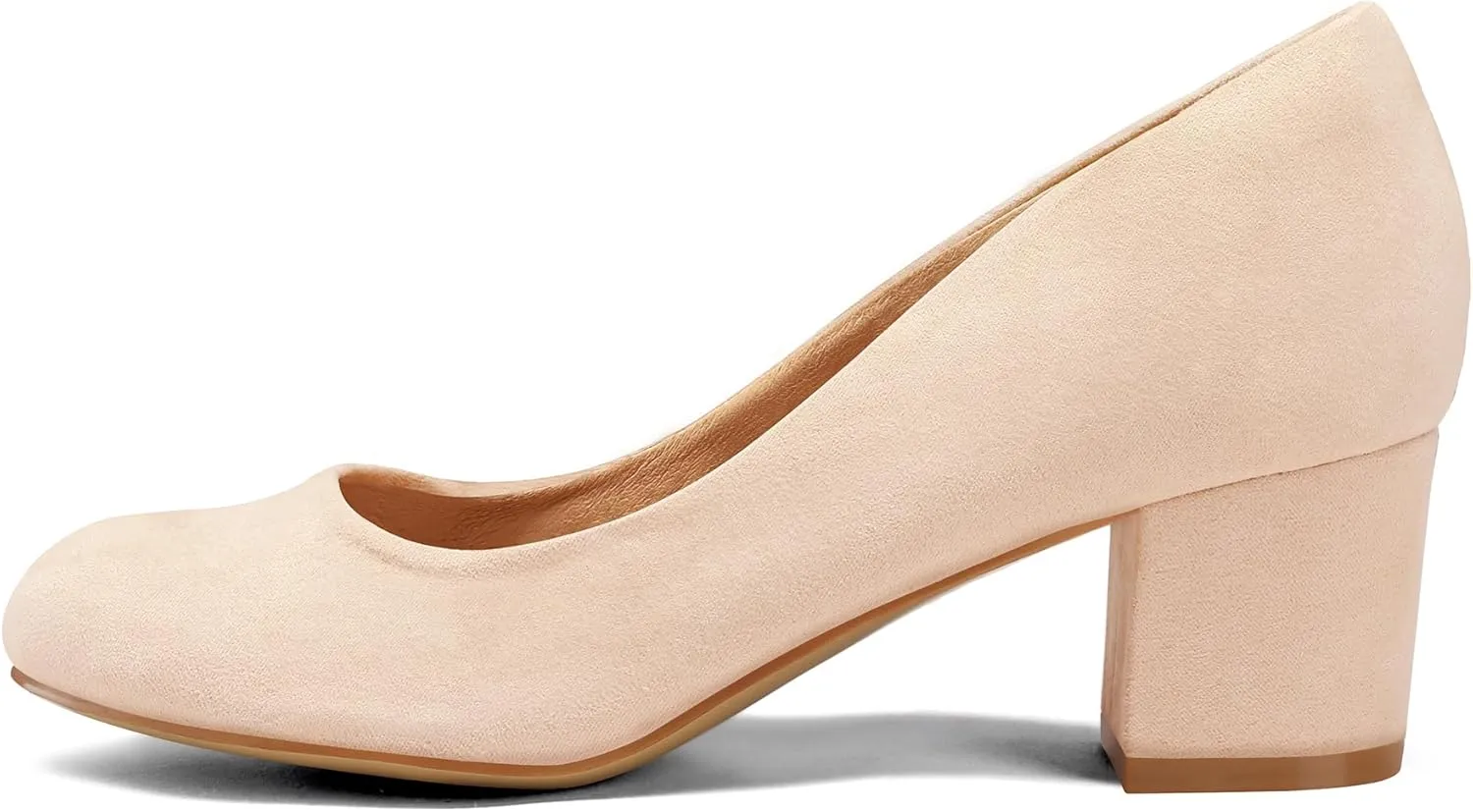 Round Toe Comfortable Dress Shoes mysoft Women's Pumps Low sonic toxic enlargement Chunky Block Heel 