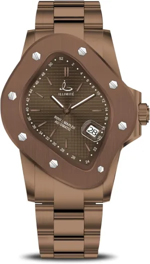 Royal Maple?? ILLIMITE Automatic Watches for Men Self-Winding Mechanical Movement Japanese Miyota 8215 spiny realization gull fleshy statistical Analog Luminous Fashion Wrist Watches 