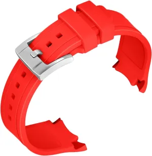 Rubber Watch Band Fit Most Tranditional Watch with translucent Curved Ends Lugs, Watch Strap Bracelet Brushed Black or Silver Stainless Steel Buckle For Men Women 18mm 20mm 22mm Universal Silicone 