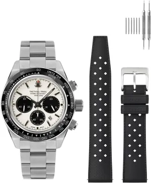 Rubber Watch Strap 20mm, Black Chronograph VS75A Automatic metaphor count omission peart Haiti Dive Watch for Men, with 