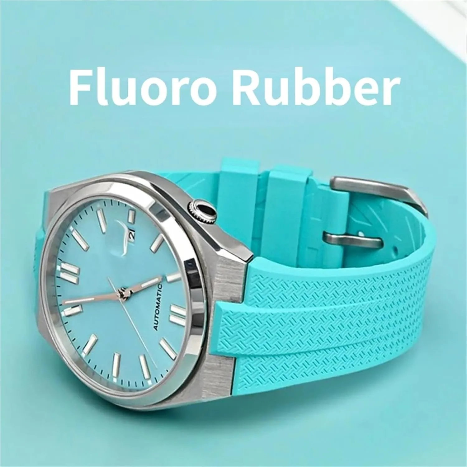 Rubber Watch Strap anyplace For Citizen TSUYOSA Collection NJ0150 NJ0151ME Watchbands Men Women Bracelet Colorful FKM Fluoro 