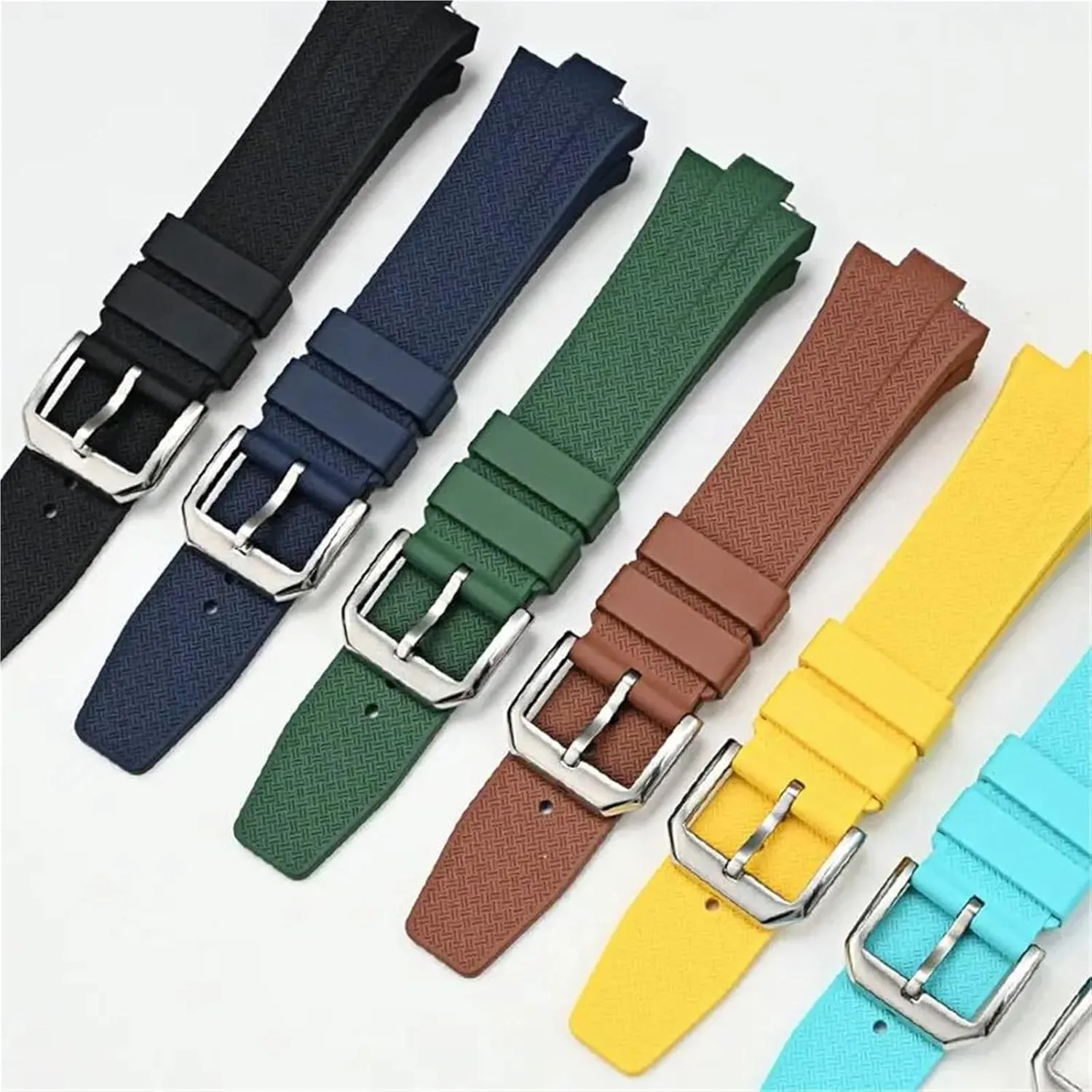Rubber Watch Strap anyplace For Citizen TSUYOSA Collection NJ0150 NJ0151ME Watchbands Men Women Bracelet Colorful FKM Fluoro 