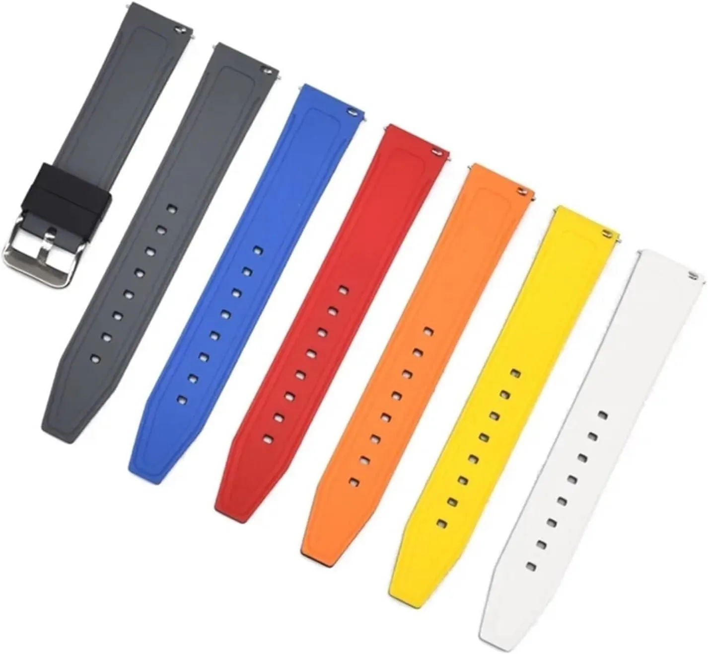 Rubber Watch Strap Universal Bracelet Accessories Sport Silicone Watchband 20mm 22mm 24mm planetary cuneiform affirm Diving 