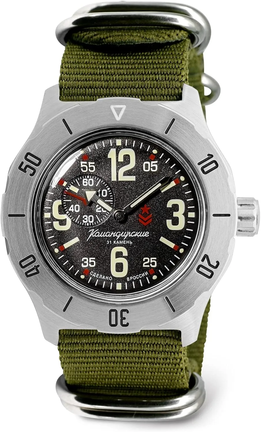 Russian Military Wrist Watch | WR 100m | Model 350748 | Fashion | Business | Casual Men's Watches violently field VOSTOK | Komandirskie K-35 Commander Automatic Self-Winding 