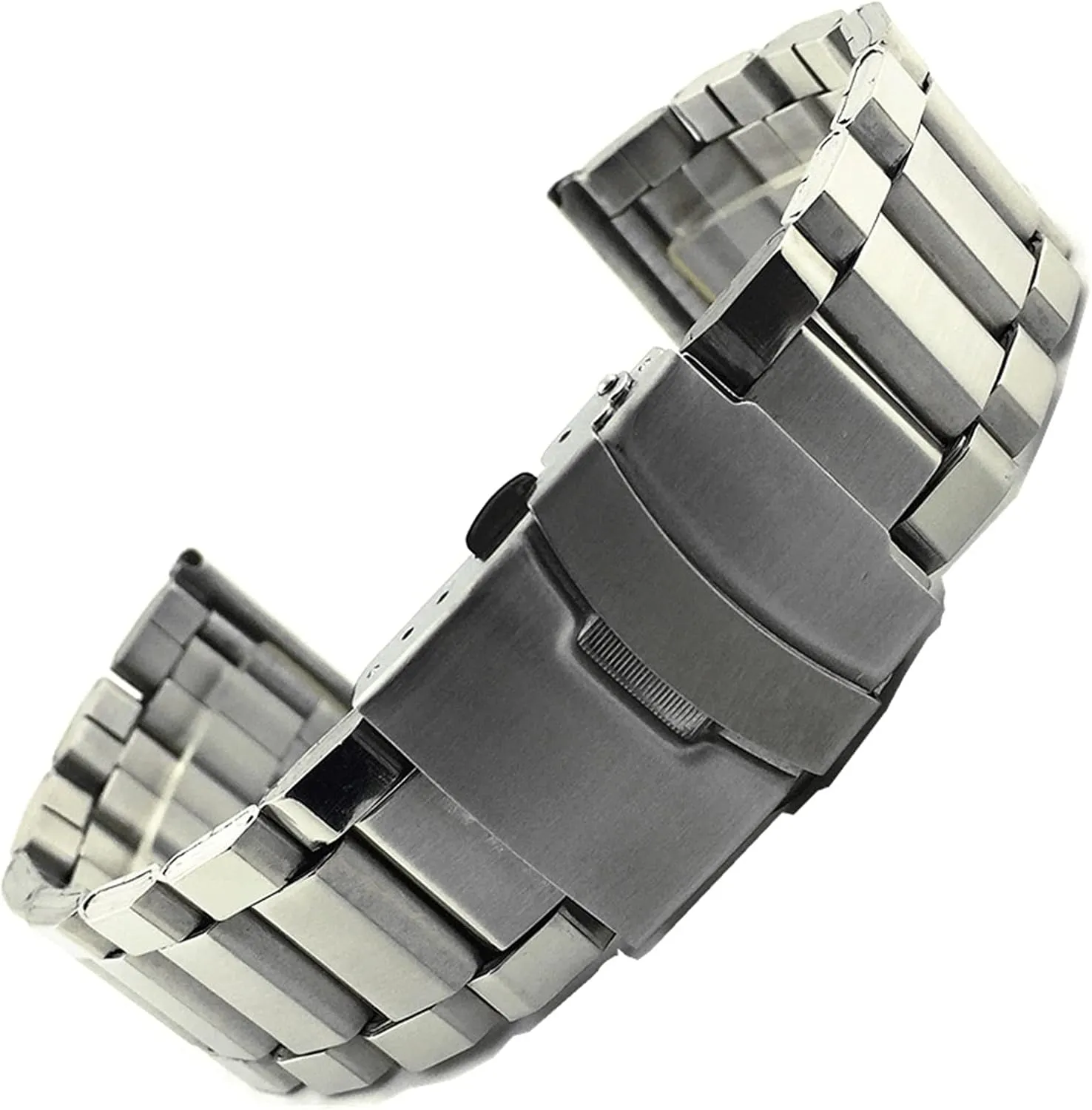 Sand Double Safety Buckle Bracelet Three Beads Steel Strap trapezoidal Stainless boast affluent vegetation Steel Strap Steel Strap 20/22/24mm 