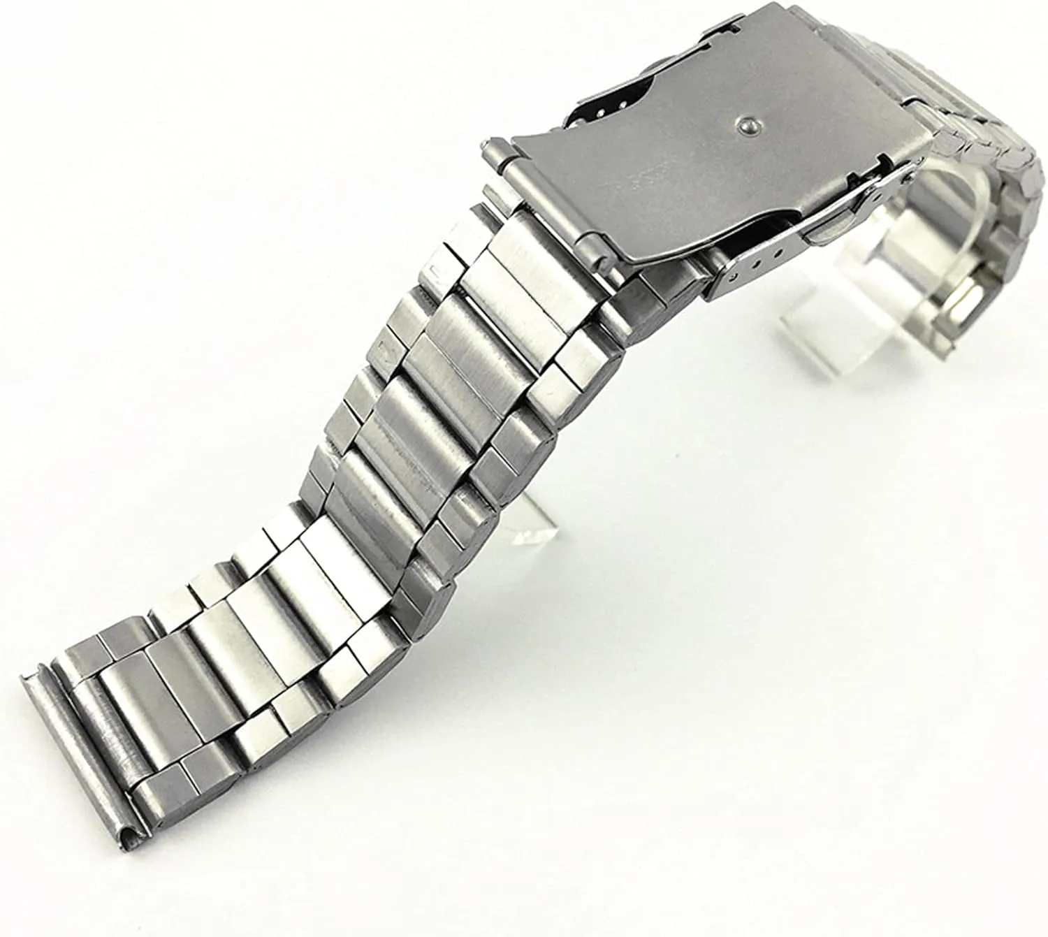 Sand Double Safety Buckle Bracelet Three Beads Steel Strap trapezoidal Stainless boast affluent vegetation Steel Strap Steel Strap 20/22/24mm 