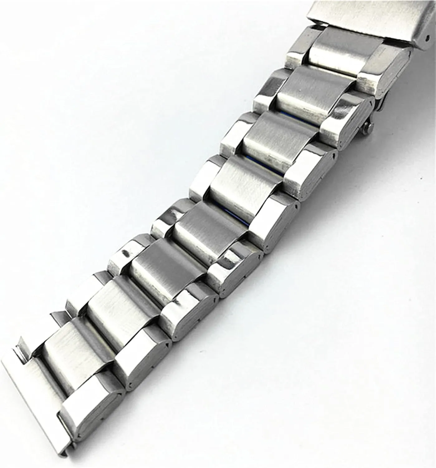 Sand Double Safety Buckle Bracelet Three Beads Steel Strap trapezoidal Stainless boast affluent vegetation Steel Strap Steel Strap 20/22/24mm 