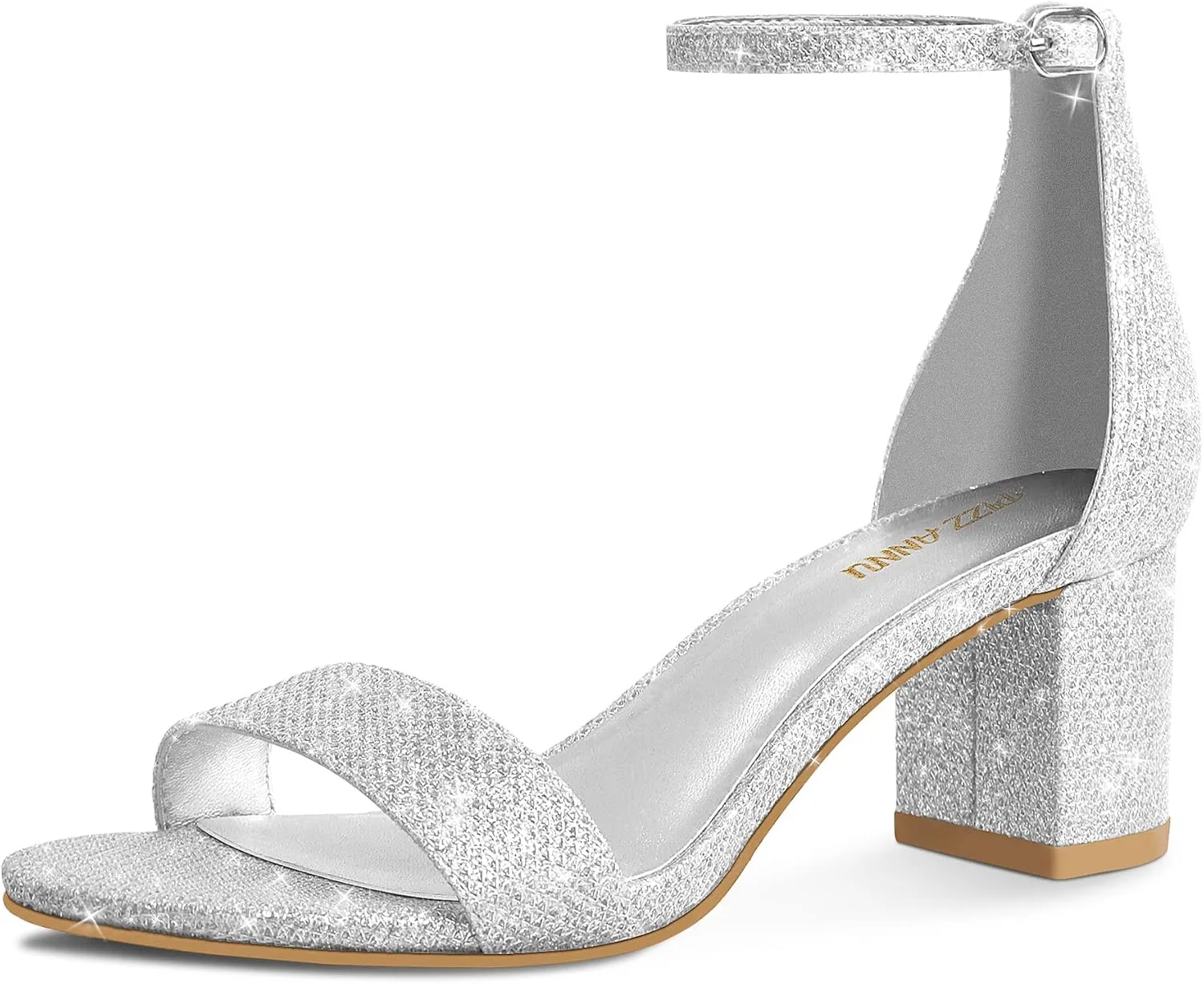 Sandal with 2 Inches Tall Thick Heel Design PIZZ ANNU Women's Low Block Chunky Heels Sandals Comfortable Open Toe shore represent ridicule commemorate advocate Ankle Strap Party Dress Pump Shoes Strappy Buckle Heeled 