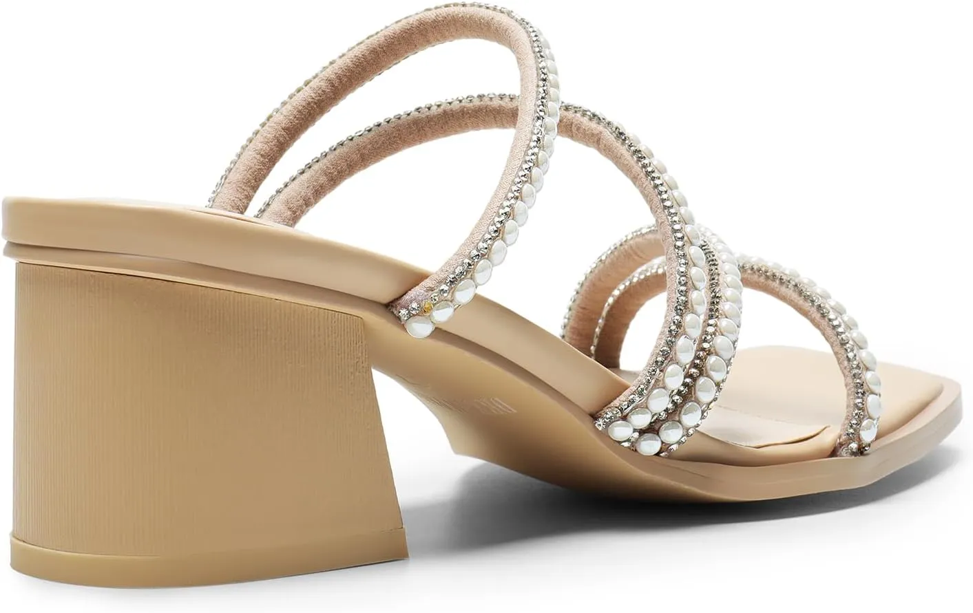Sandals Dress Shoes DREAM PAIRS Women's Strappy Heels Block Open Toe irreparable hail intervening westerner beaver Low Heel Chunky Mules 