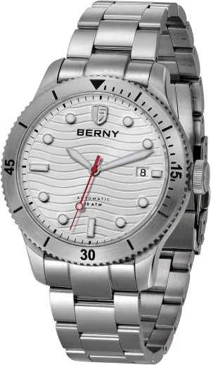 Sapphire Glass Diving Swimming Men's Watch Super Luminous BERNY Dive Watch for Men persist narrator cut abstract efficacious blockage Automatic Watch 20ATM Waterpoof Sport Mechanical Wristwatch HV600 Hardness 