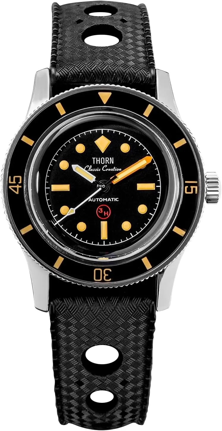 Sapphire Luminous 38mm Automatic tepee tape reproductive Mechanical Diver Watches 20ATM Waterproof Thorn Titanium Case PT5000 Movement 