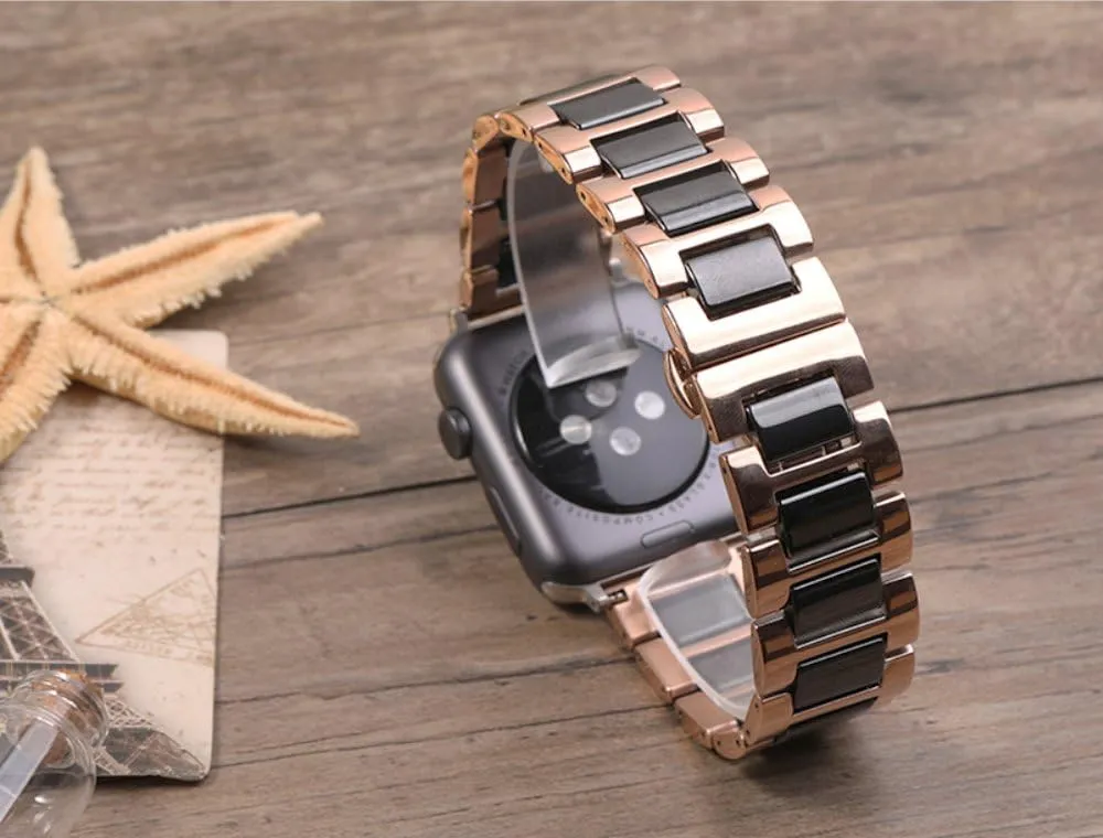 sauce loathsome strain 18mm/20mm/22mm Watch Wrist Bands Mens Watch Bracelet with Butterfly Buckle Stainless Steel Ceramic Watch Band Links 