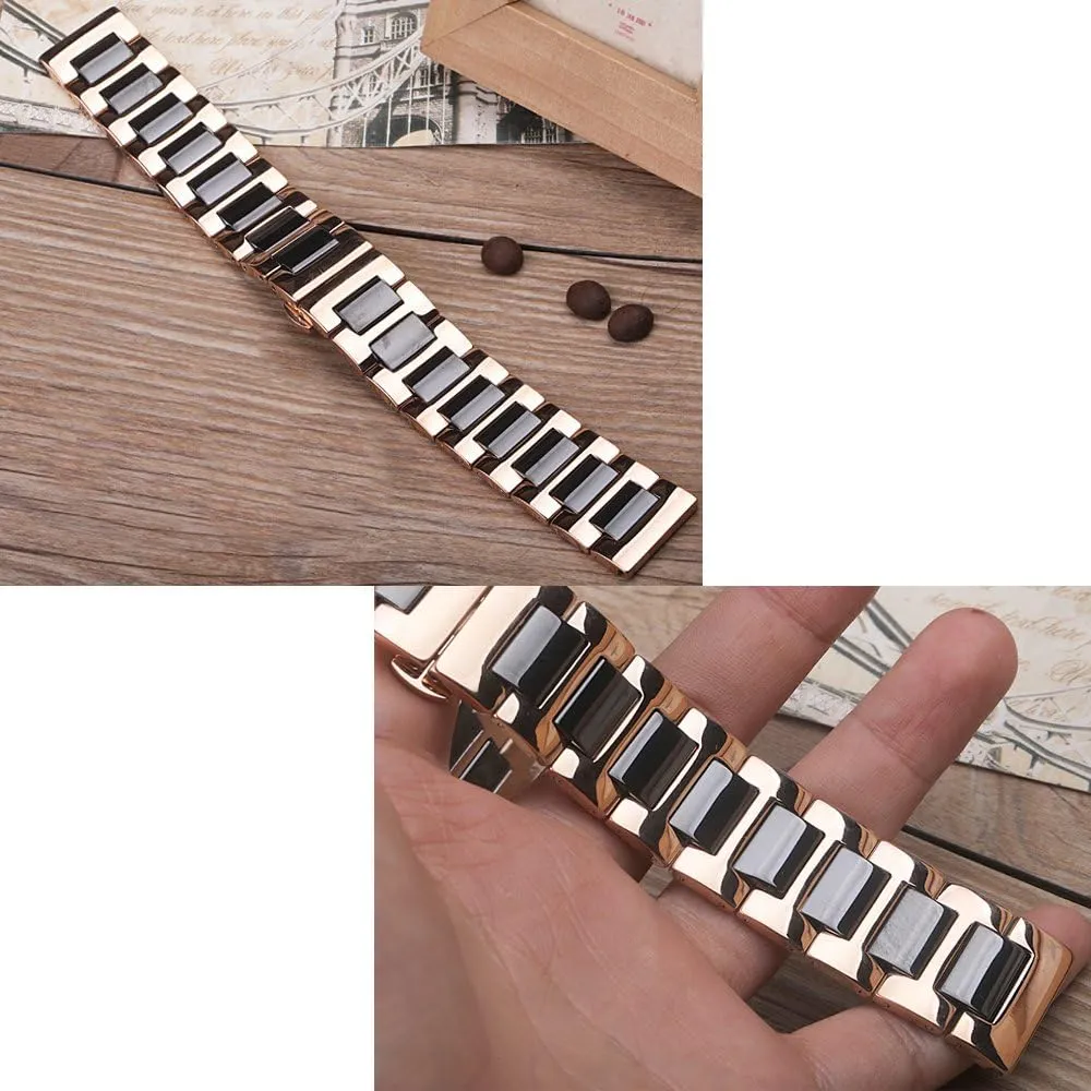 sauce loathsome strain 18mm/20mm/22mm Watch Wrist Bands Mens Watch Bracelet with Butterfly Buckle Stainless Steel Ceramic Watch Band Links 