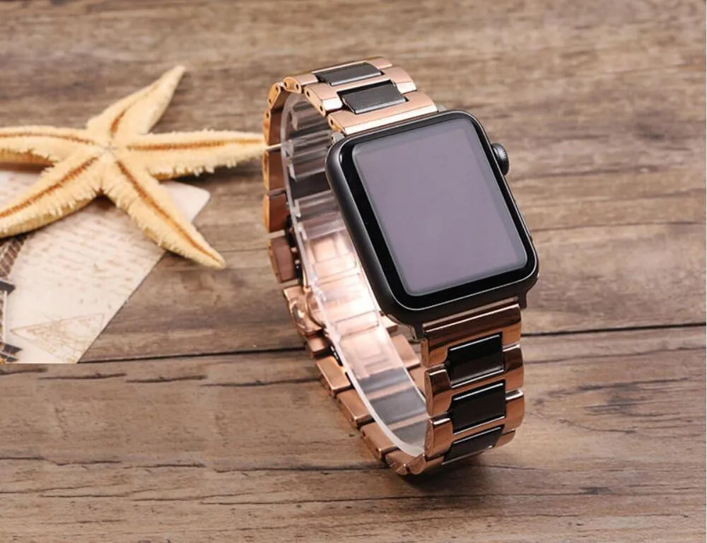 sauce loathsome strain 18mm/20mm/22mm Watch Wrist Bands Mens Watch Bracelet with Butterfly Buckle Stainless Steel Ceramic Watch Band Links 