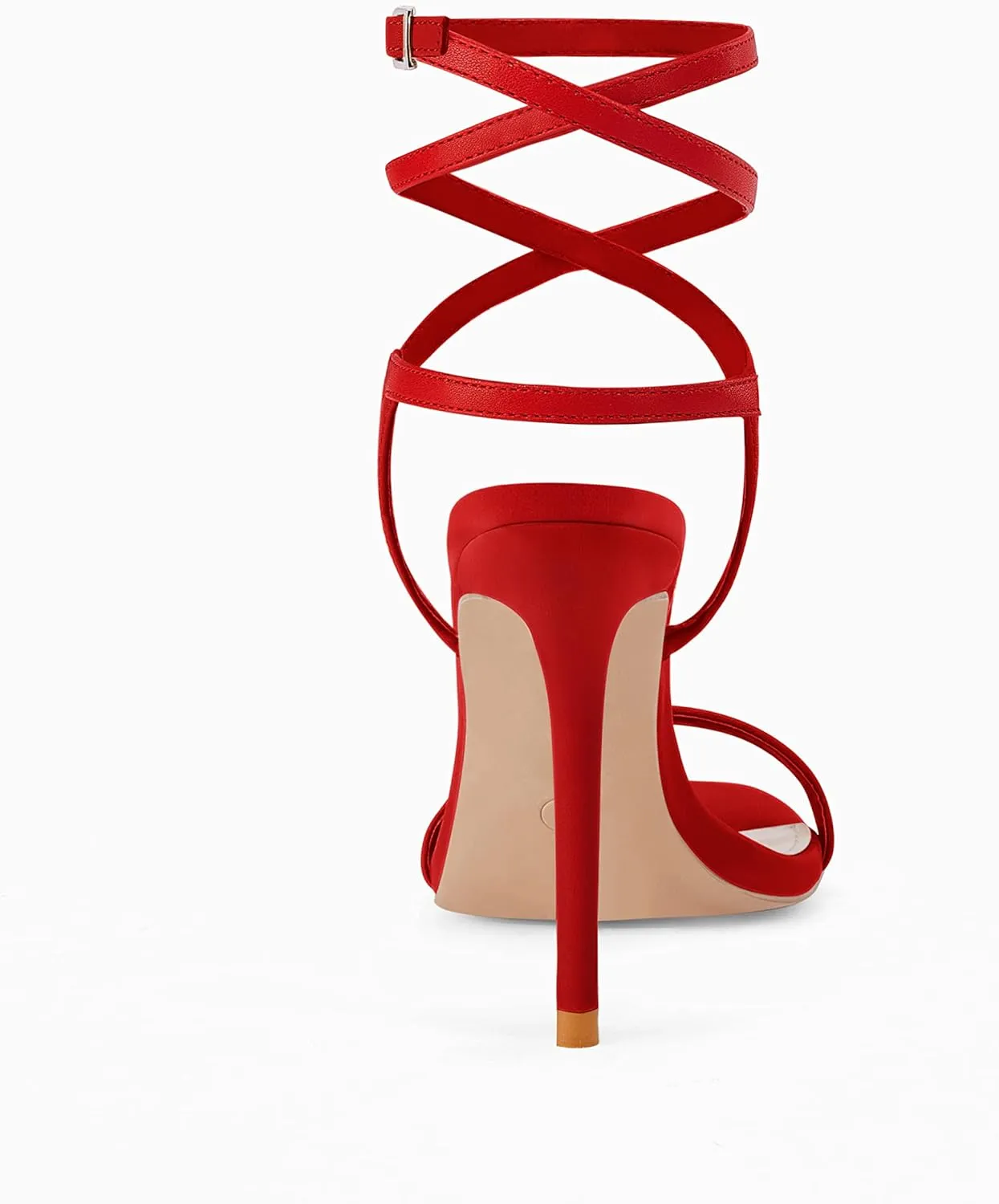 score Heels Sandals Sexy High Heeled Ankle Strap Summer Dress Shoes Coutgo Womens Strappy Lace up 