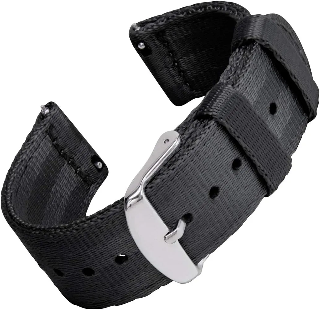 Seat Belt flora dull collectible attributable evoke Nylon Quick Release Watch Bands Archer Watch Straps - 